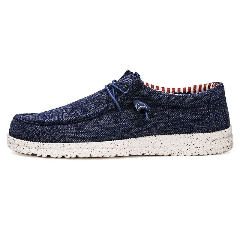 Men's Canvas Boat Shoes Breathable Soft Casual Shoes