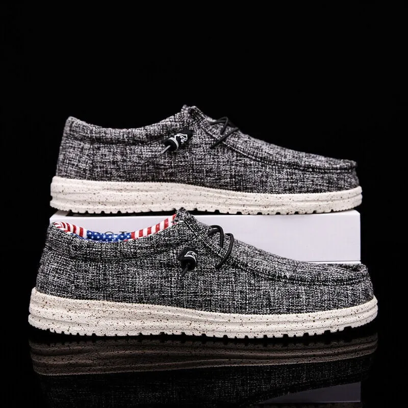 Men's Canvas Boat Shoes Breathable Soft Casual Shoes