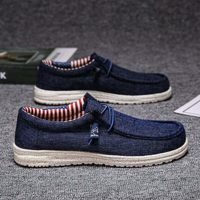 Men's Canvas Boat Shoes Breathable Soft Casual Shoes