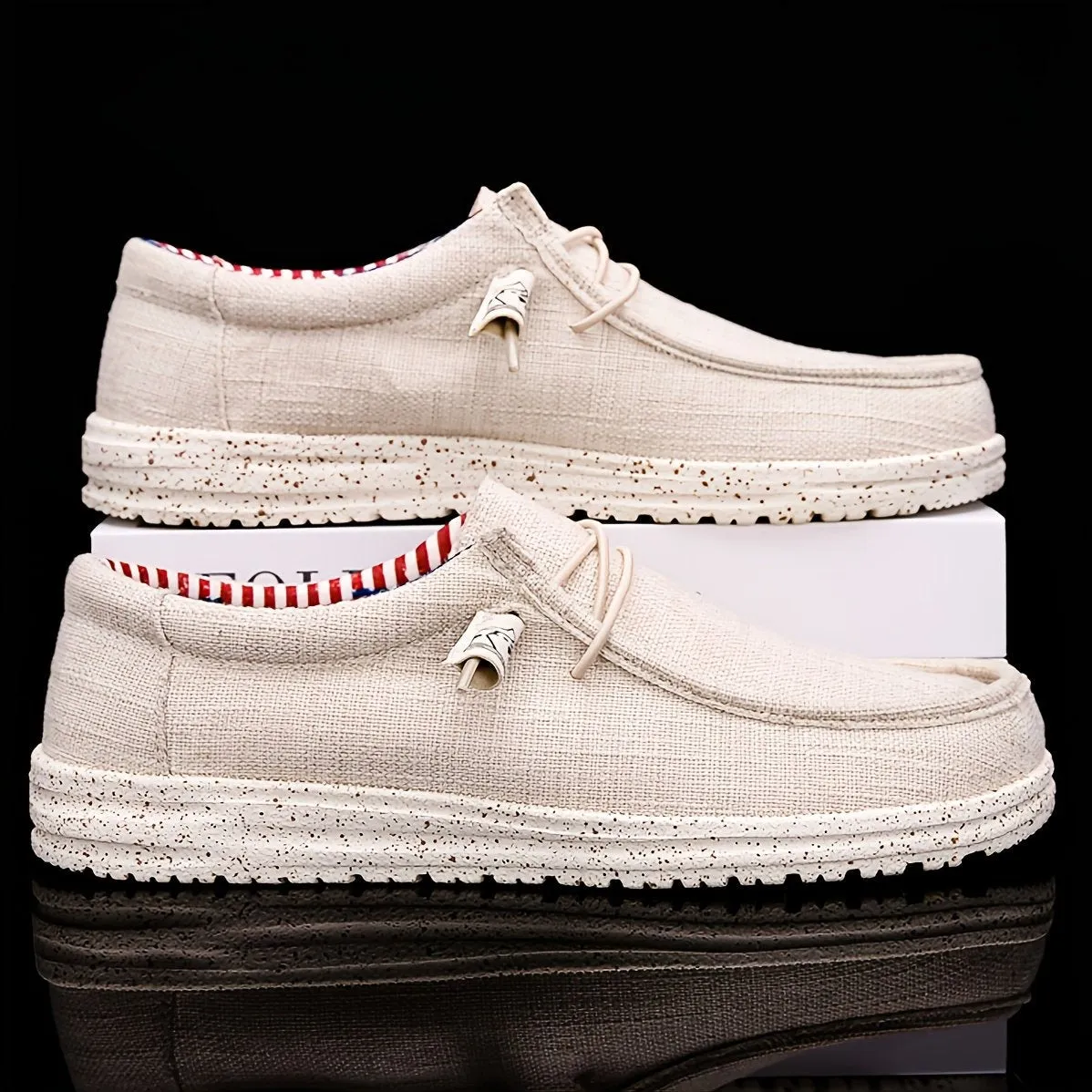 Men's Canvas Boat Shoes Breathable Soft Casual Shoes