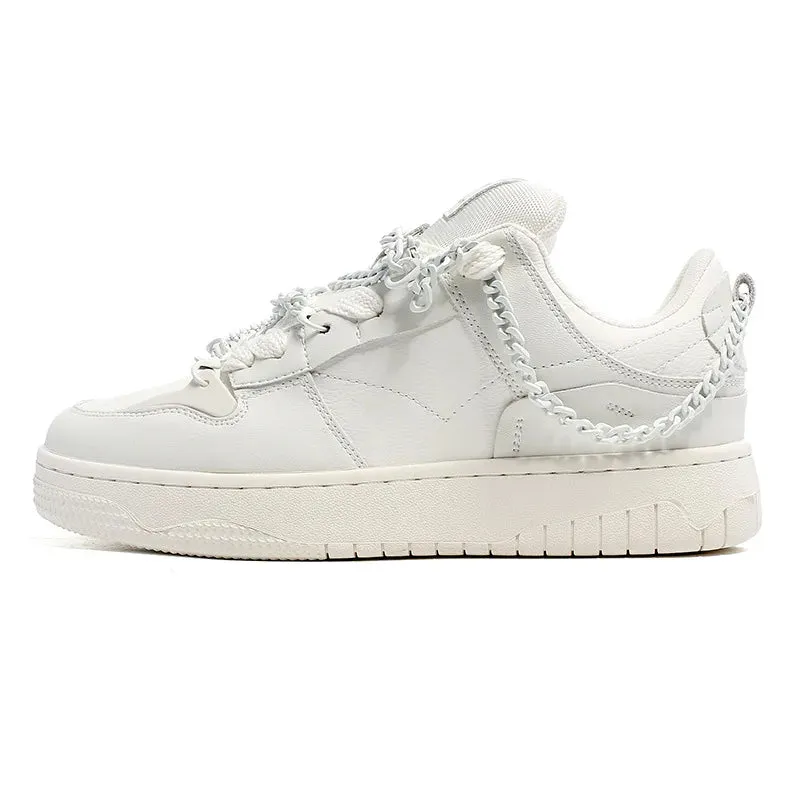 Merendy platform lace-up Classie white retro sneakers