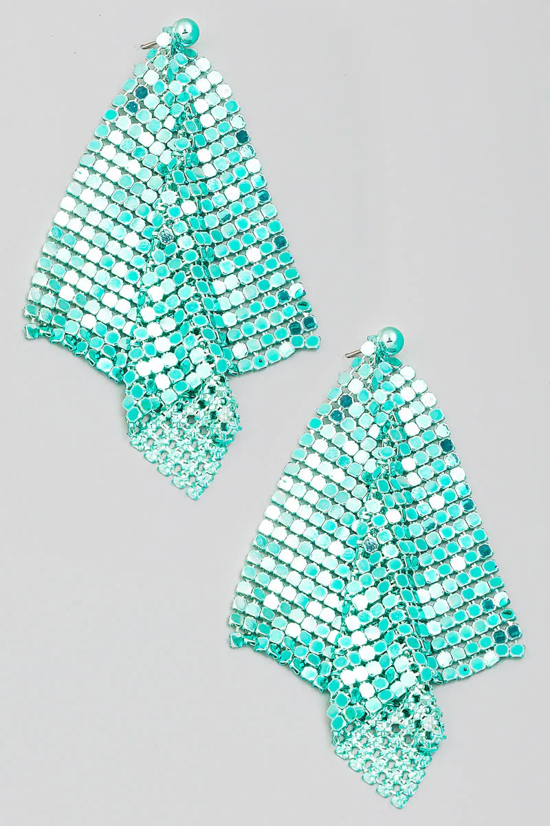 Mesh Chain Drop Earrings