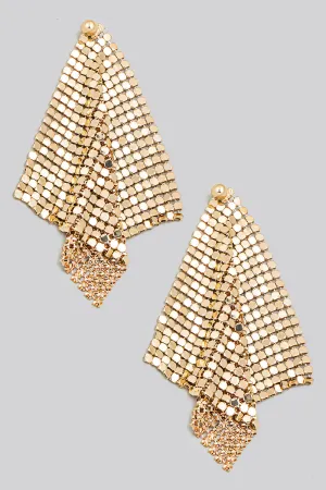 Mesh Chain Drop Earrings