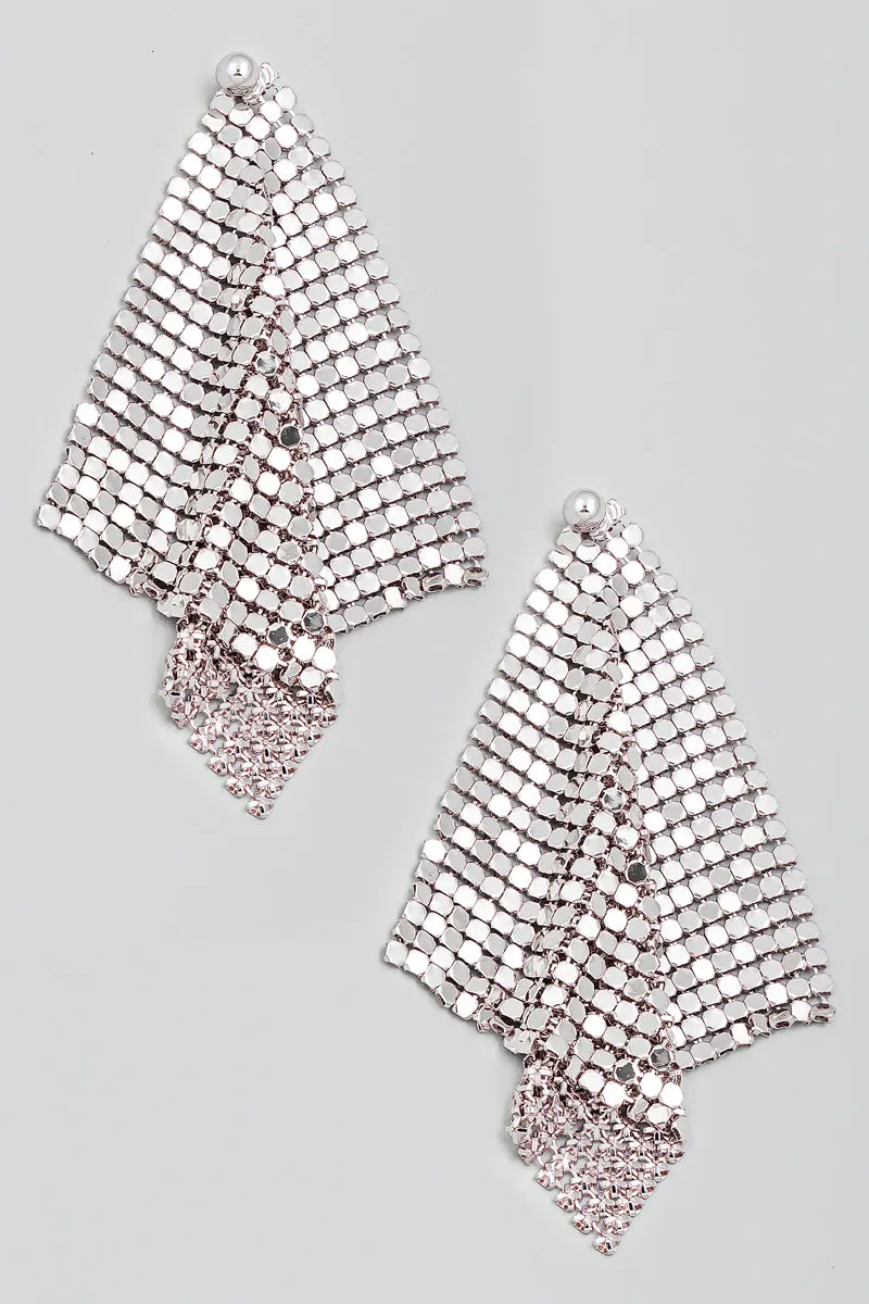 Mesh Chain Drop Earrings