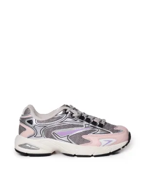 Mesh Rubber Sneakers in Lilac, Pink and Grey