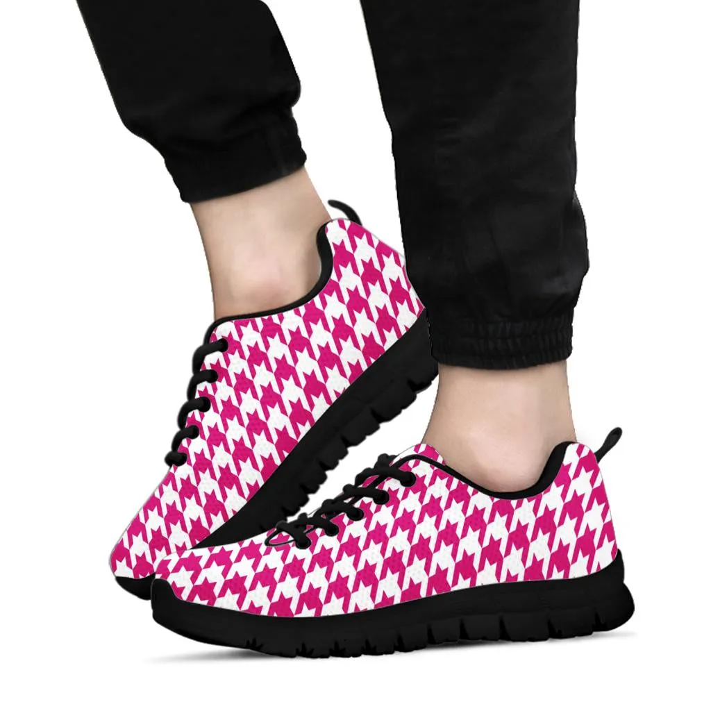 Mesh Sneakers_Hot Pink on White_HT Pattern