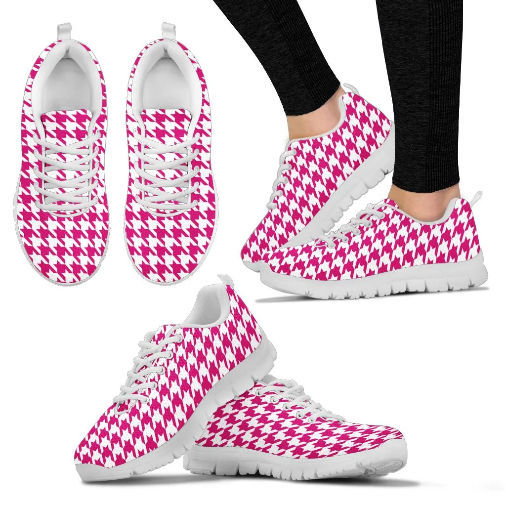 Mesh Sneakers_Hot Pink on White_HT Pattern