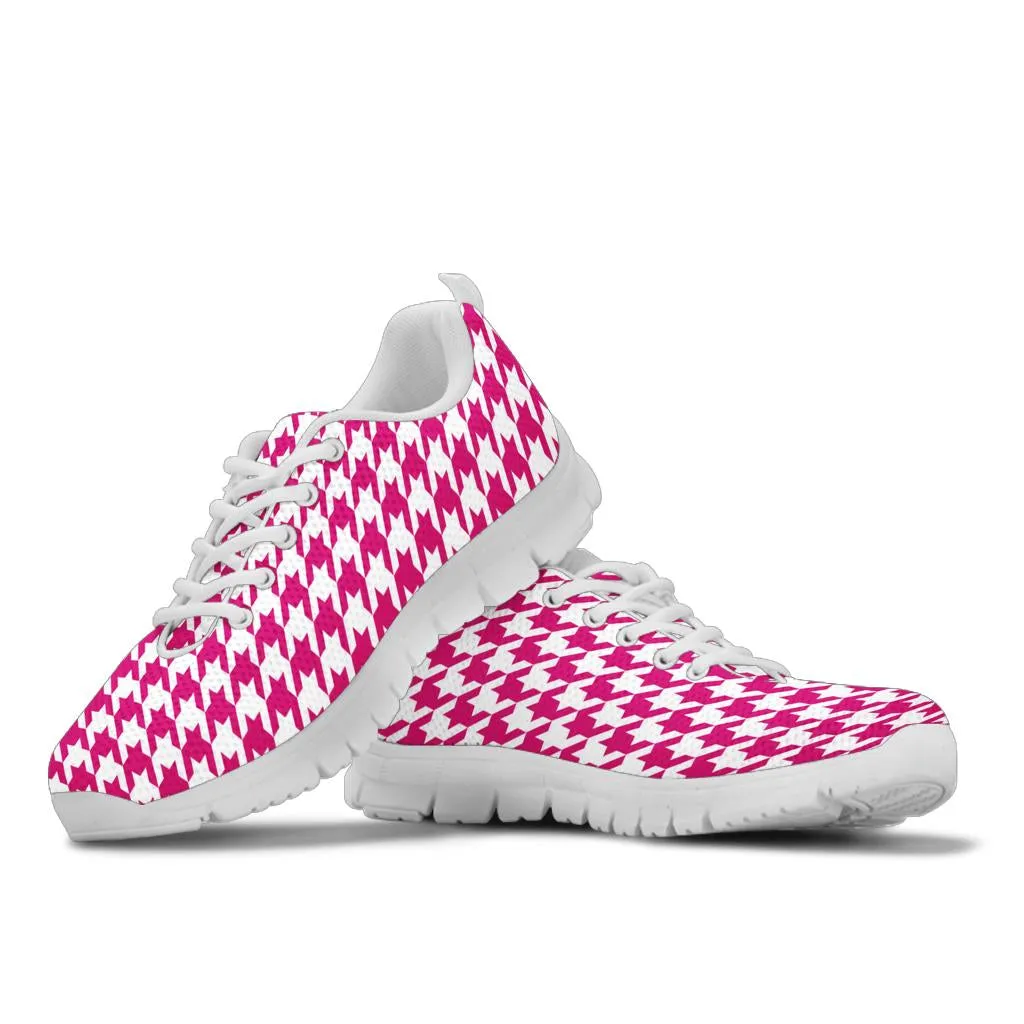 Mesh Sneakers_Hot Pink on White_HT Pattern