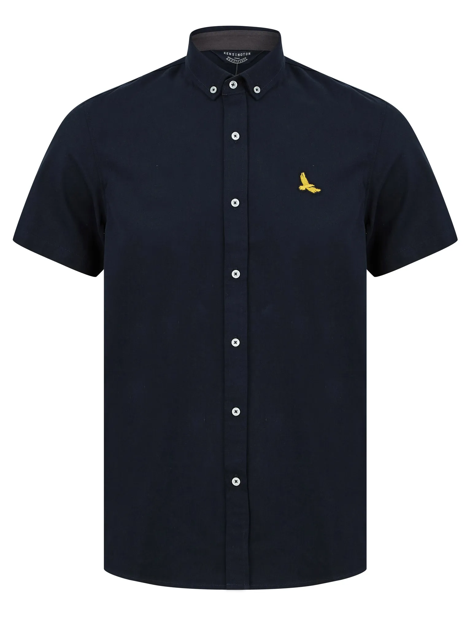 Mixam Short Sleeve Cotton Twill Shirt in Sky Captain Navy - Kensington Eastside