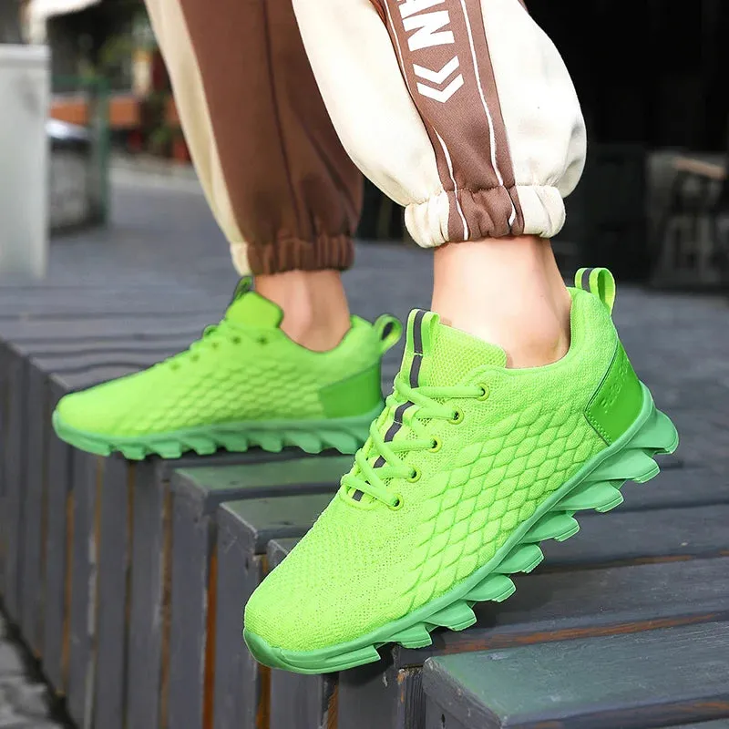 Neon Color Solid Air Mesh Sneakers