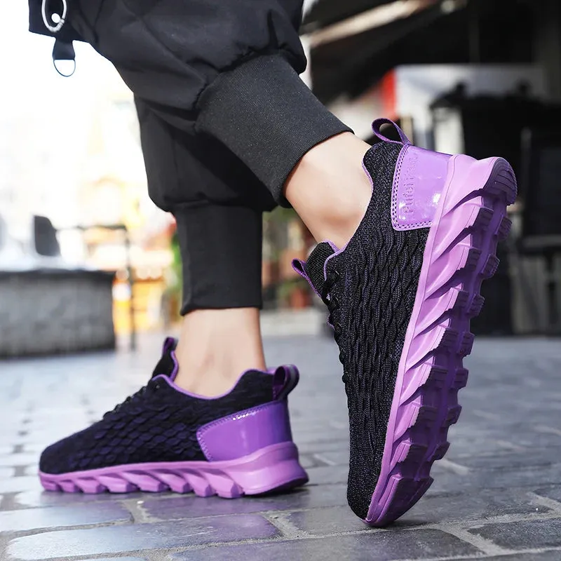 Neon Color Solid Air Mesh Sneakers