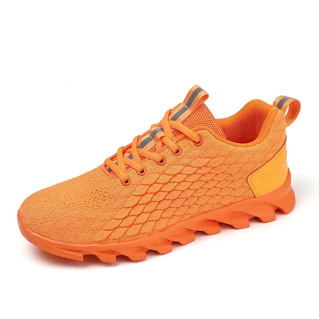 Neon Color Solid Air Mesh Sneakers