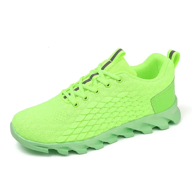 Neon Color Solid Air Mesh Sneakers