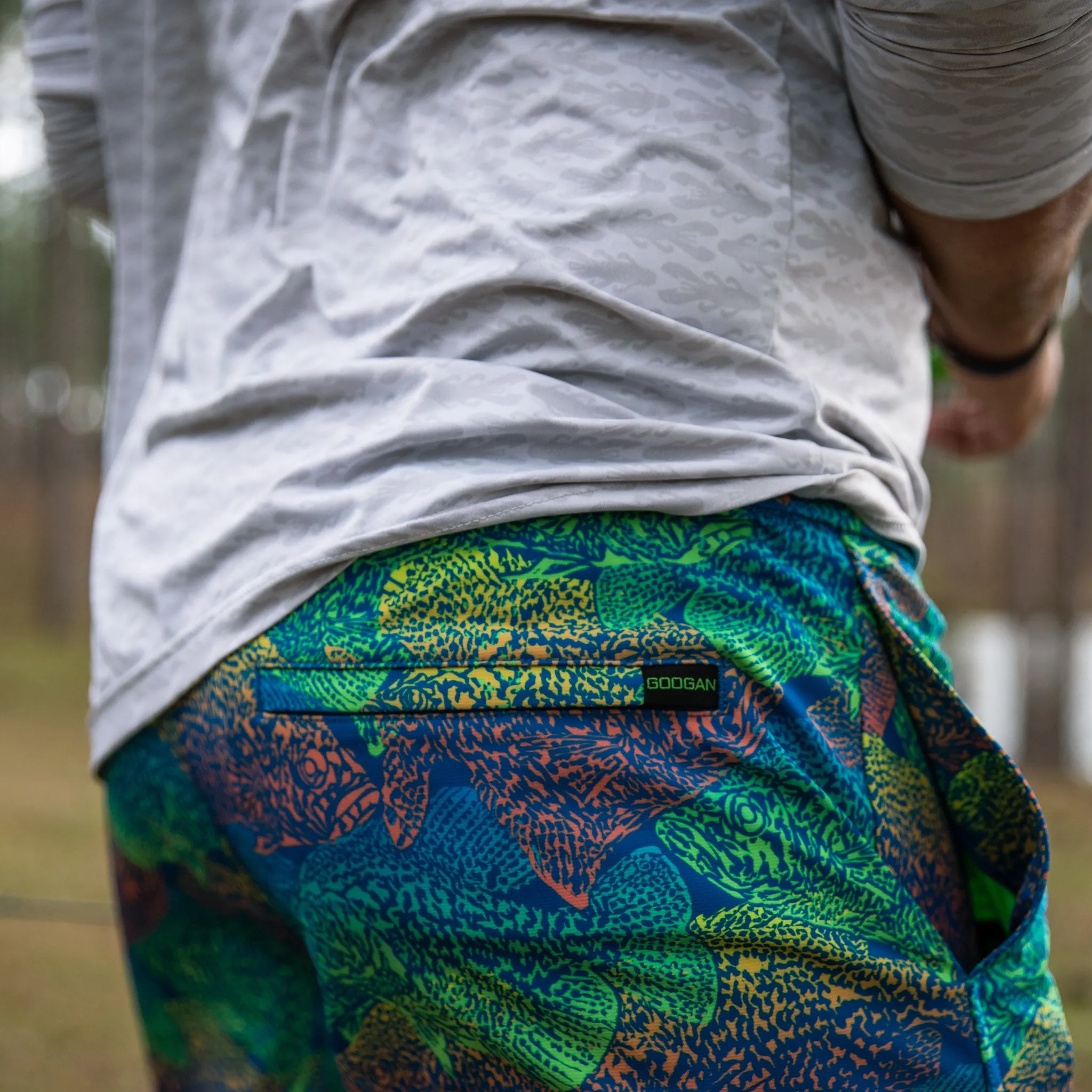 Neon Crappie School (More Than Just) Boat Shorts