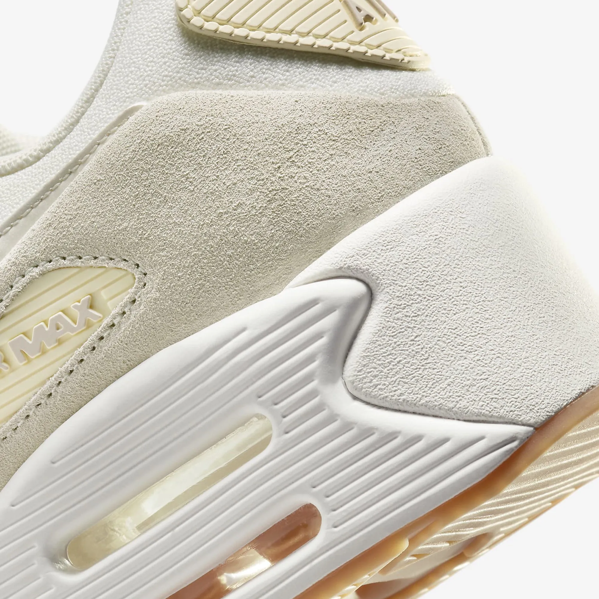 NIKE | WMN'S AIR MAX 90 LV8 { SAIL/SAIL-PHANTOM-LT OREWOOD BRN