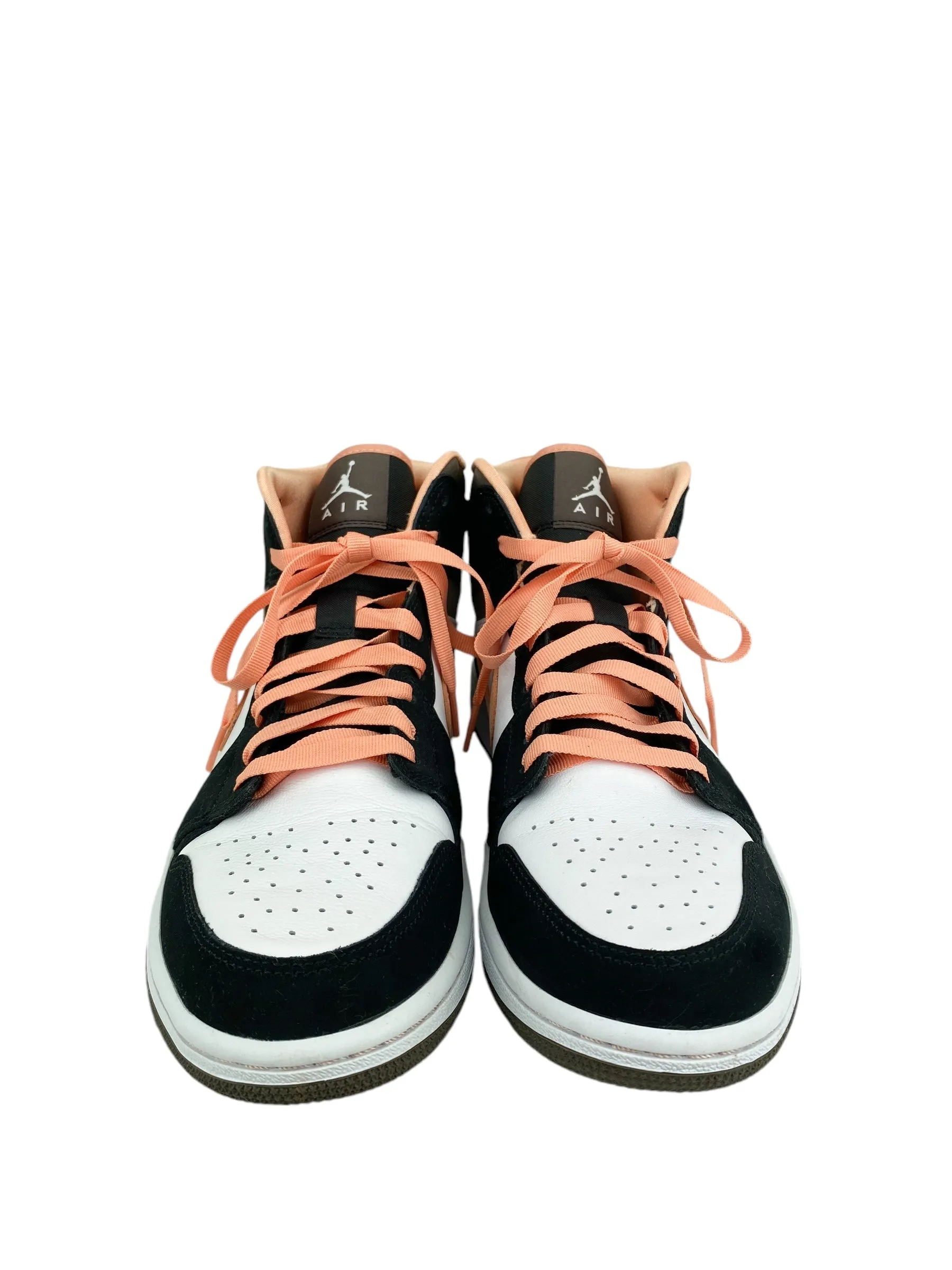 Nike Women's Air Jordan 1 MID SE White Apricot Agate Black Size 9.5 (fits like 9)