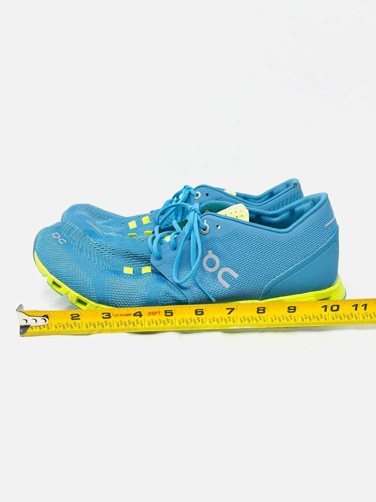 ON Size 11 Cerulean/Lime Lace-Up Mesh AS IS Shoes Sneakers