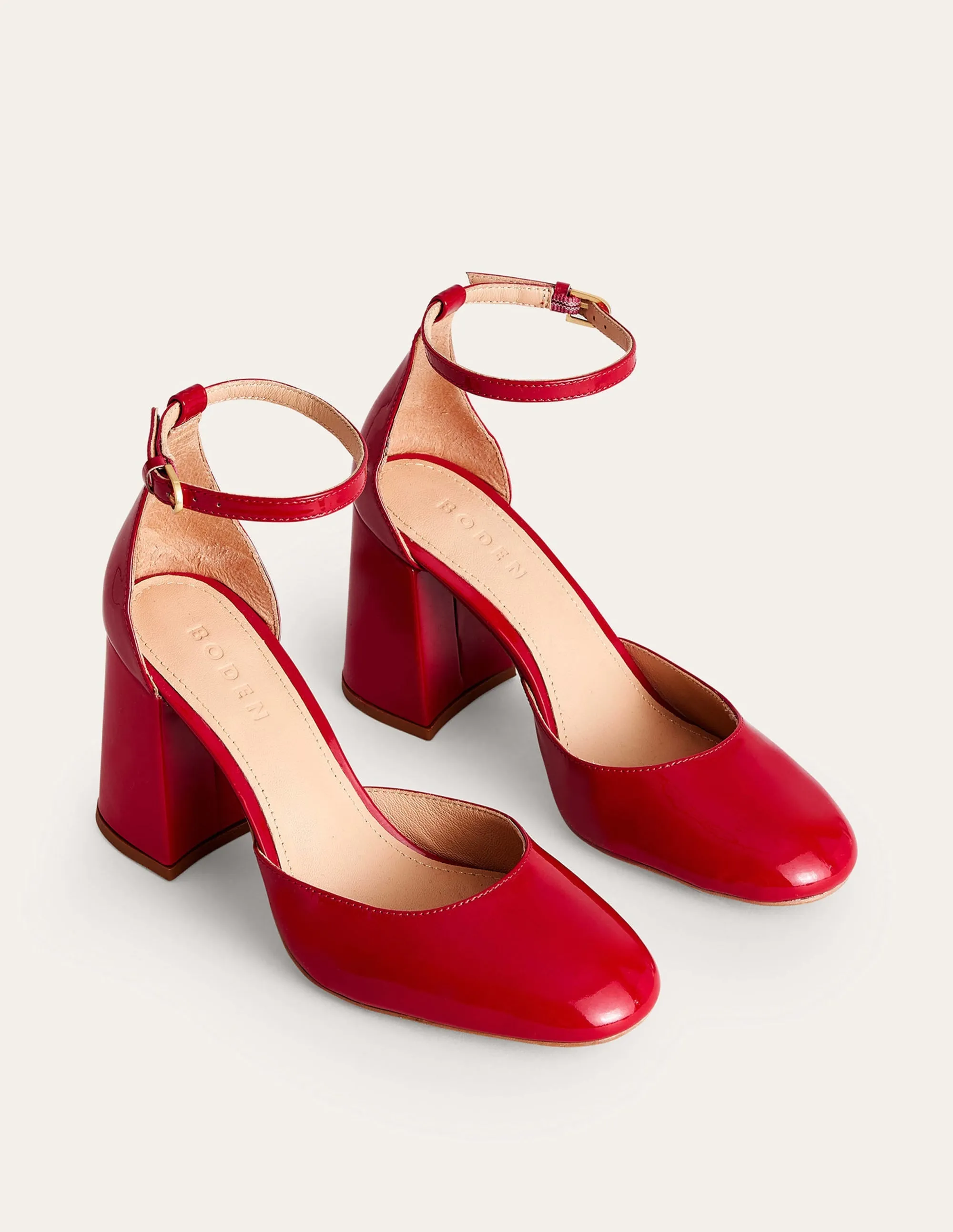 Patent-Leather Court Shoes-Hot Pepper Patent