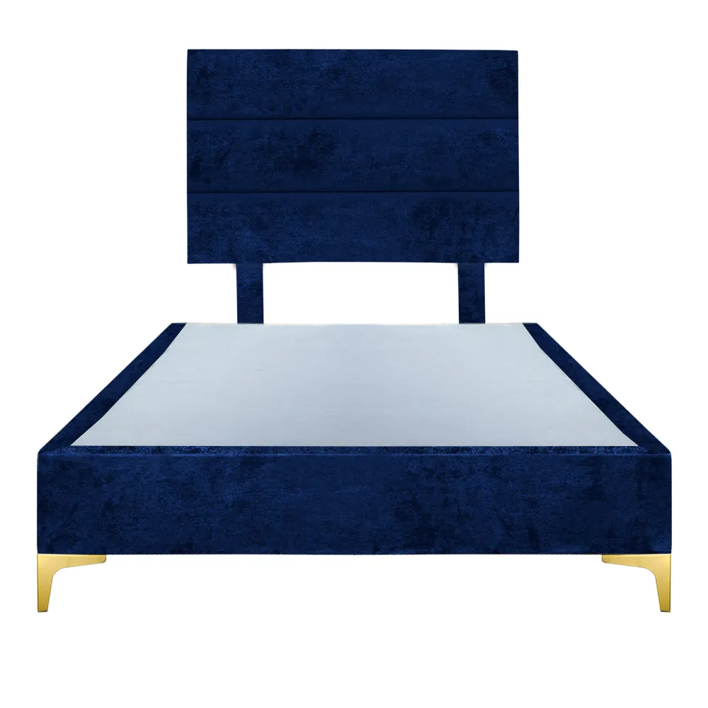 Platform Bedding Concord Velvet Bed with Headboard