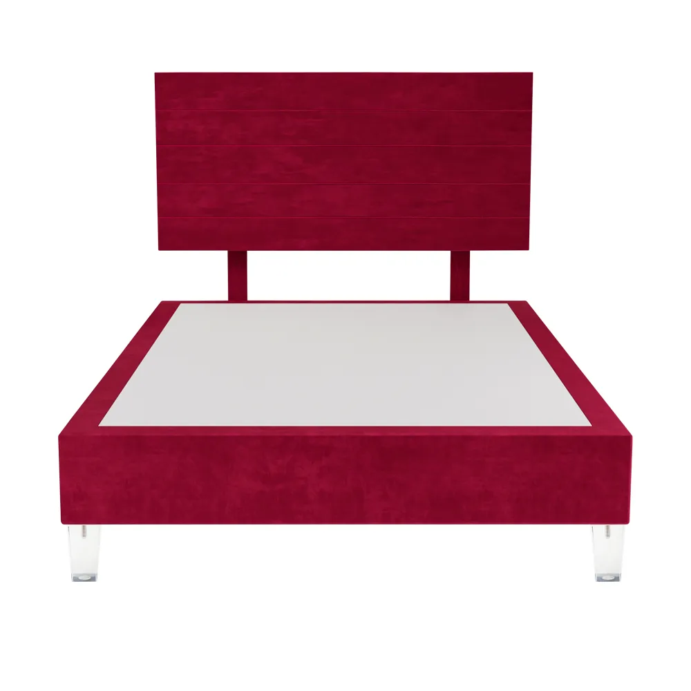 Platform Bedding Miami Velvet Bed with Headboard