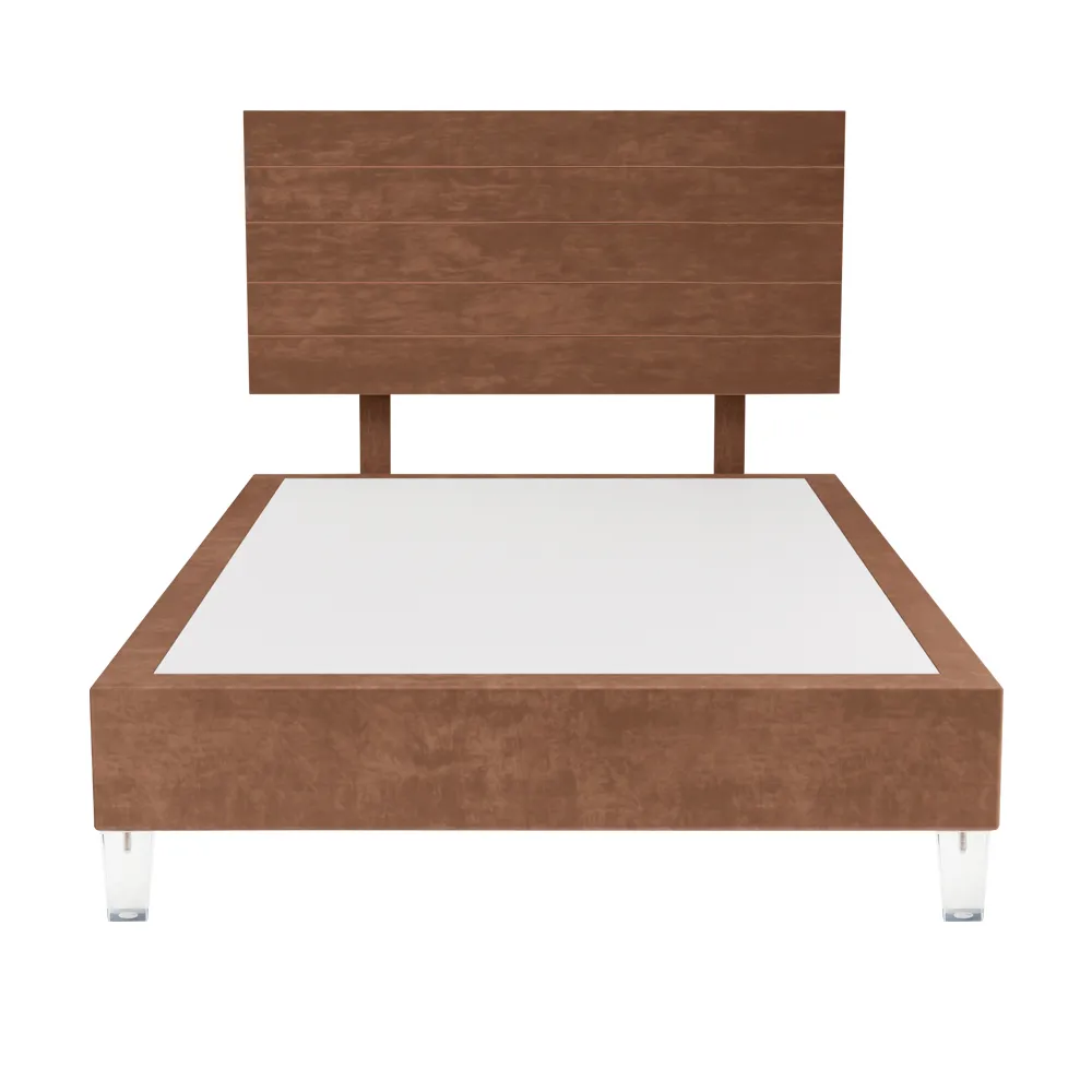 Platform Bedding Miami Velvet Bed with Headboard