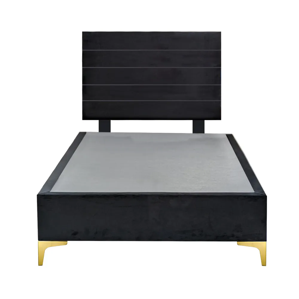 Platform Bedding Miami Velvet Bed with Headboard