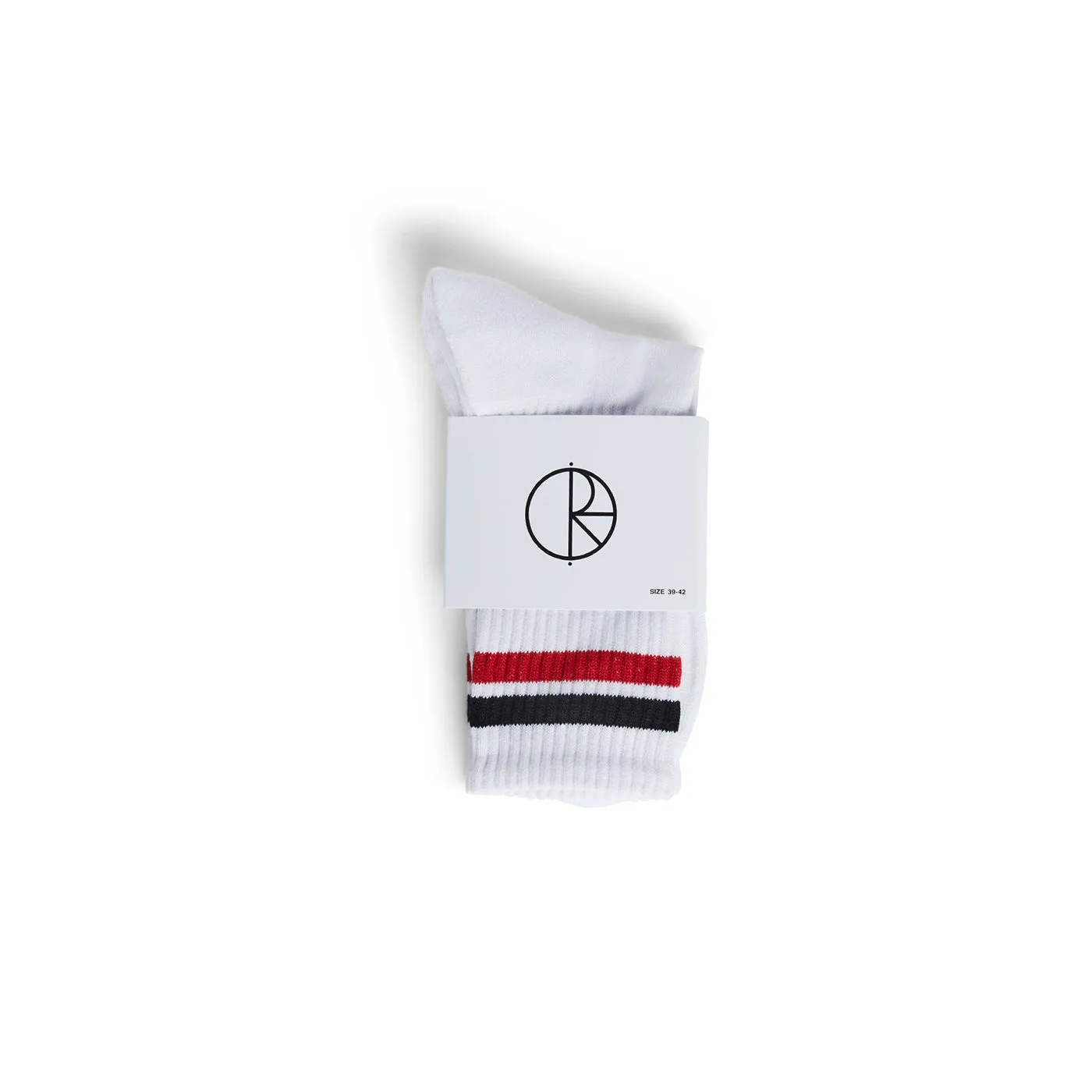 Polar Skate Co Stripe Socks - White / Black / Red