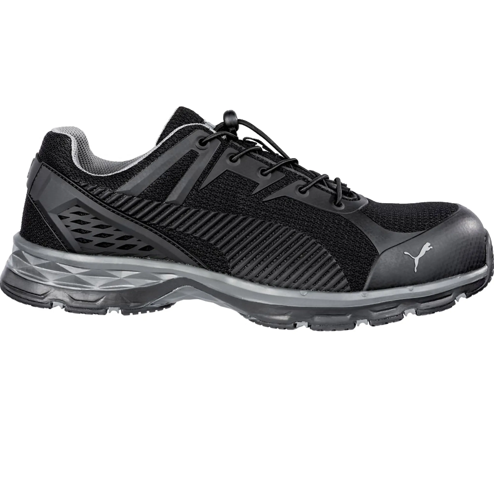 Puma Men's 643835 Fuse Motion 2.0 Black Low Composite Safety Toe Metal Free Work Shoes