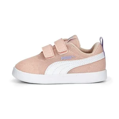 Puma sneakers da bambino in mesh traspirante Courtflex v2 V Inf 371759-13 rose dust-white-vivid violet