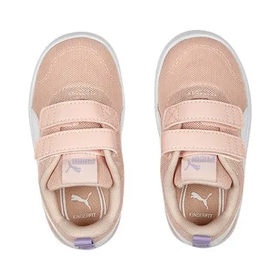 Puma sneakers da bambino in mesh traspirante Courtflex v2 V Inf 371759-13 rose dust-white-vivid violet