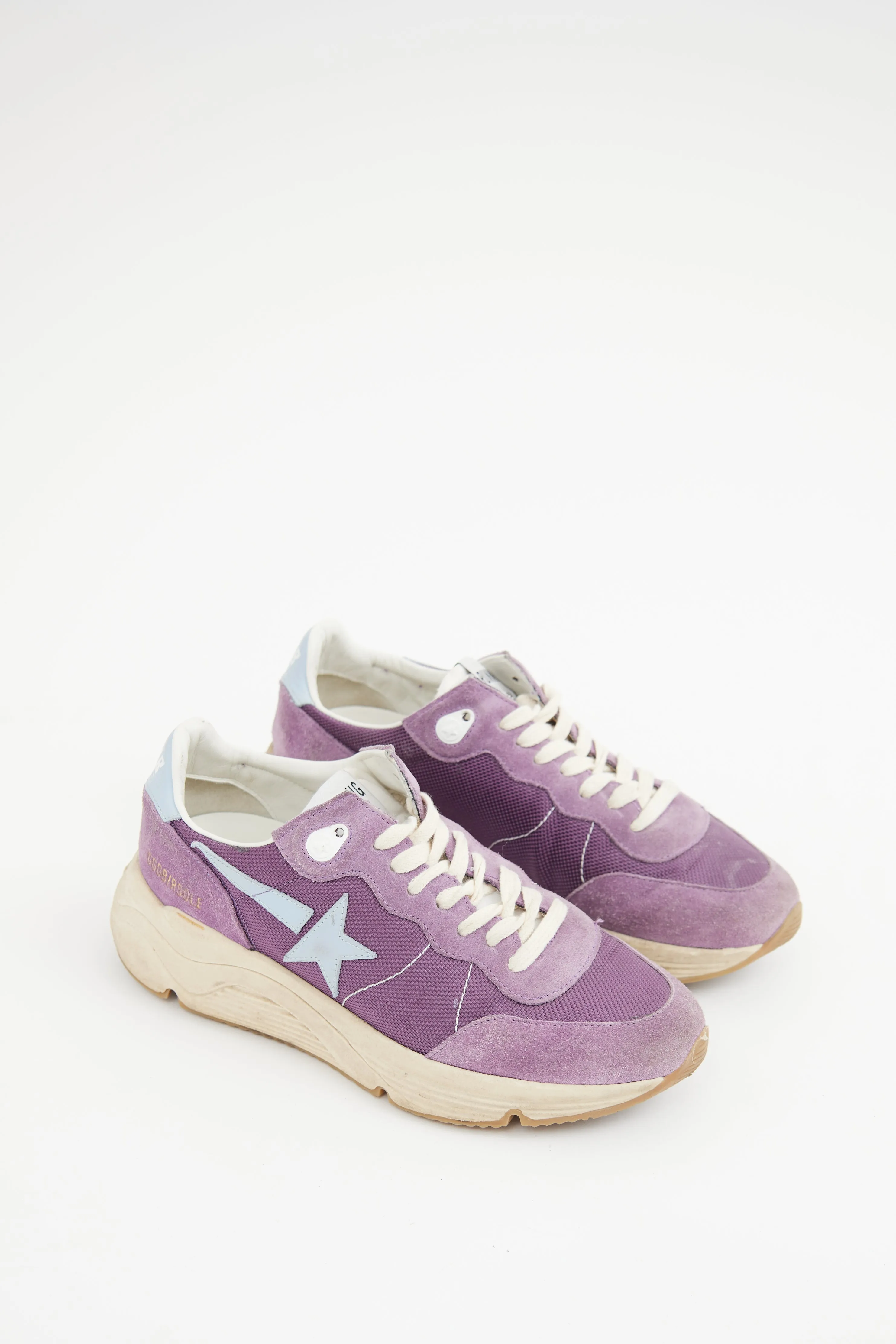 Purple Suede Running Sneaker