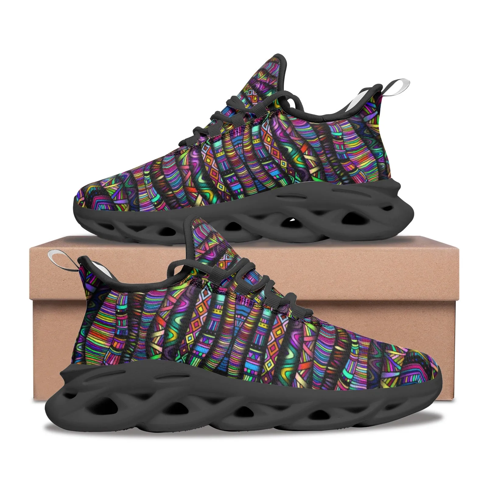 Rainbow Tribe | Unisex Bounce Mesh Knit Sneakers | Hakan Hisim