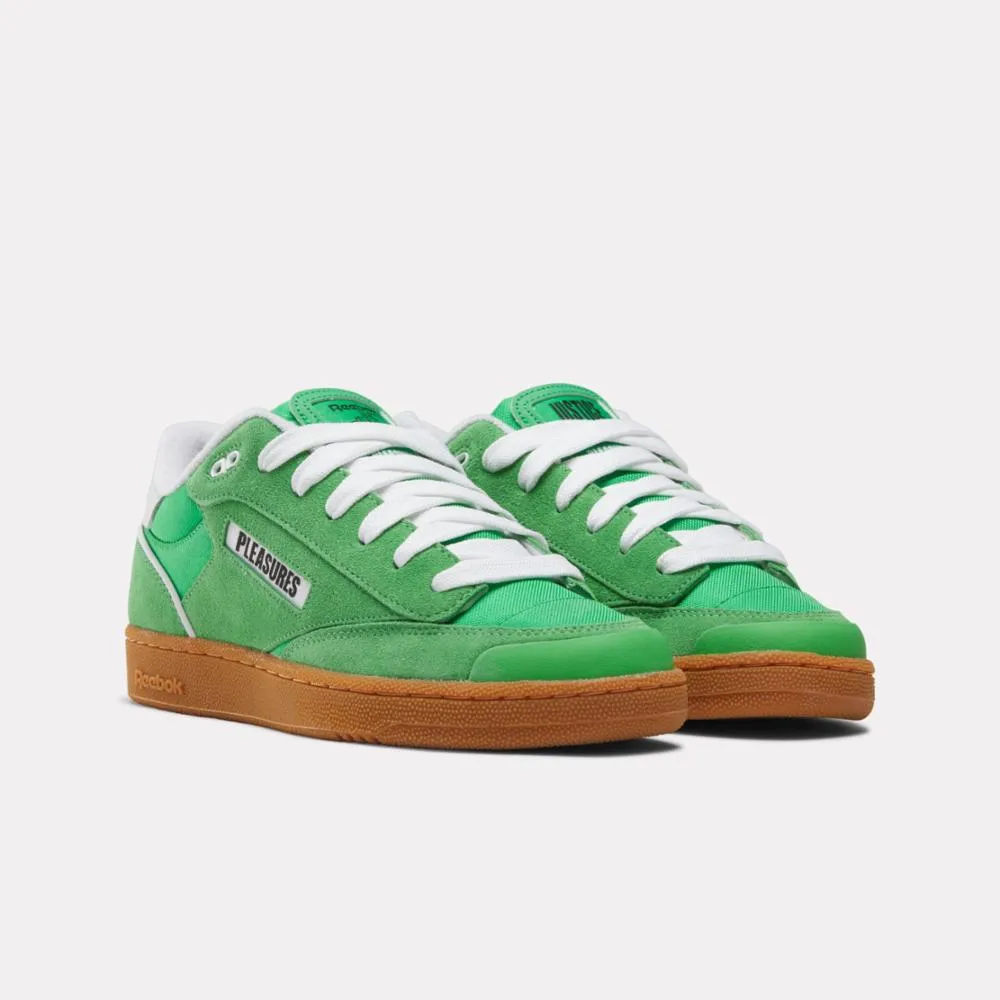 Reebok Footwear Men Reebok x Pleasures Club C Bulc Shoes GREEN