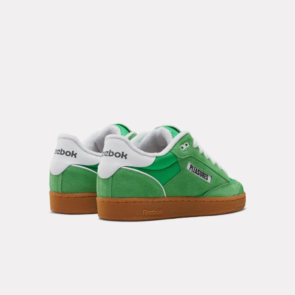 Reebok Footwear Men Reebok x Pleasures Club C Bulc Shoes GREEN