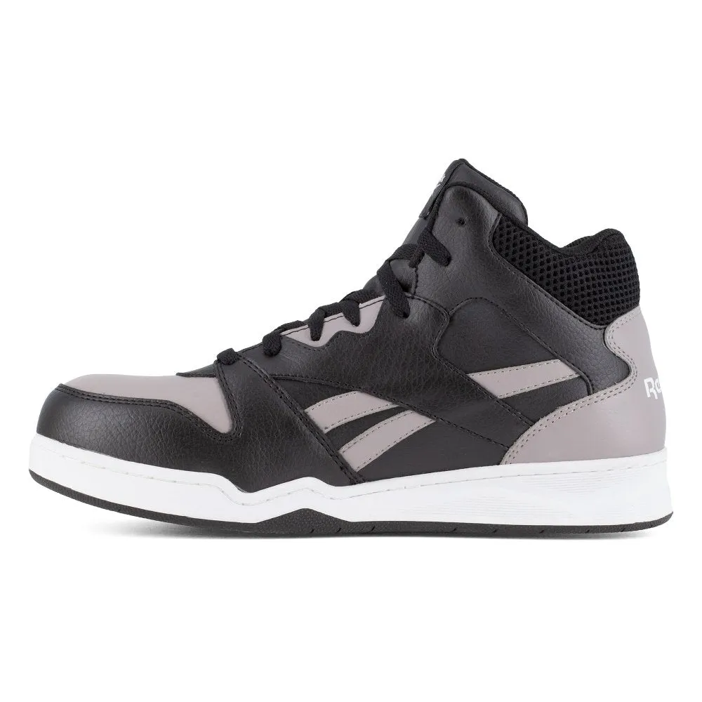 Reebok Men's High Top Bb4500 Work Sneaker Composite Toe Rb4131 In Grey And Black