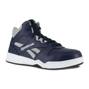 Reebok Men's High Top Bb4500 Work Sneaker Composite Toe Rb4133 In Navy And Grey