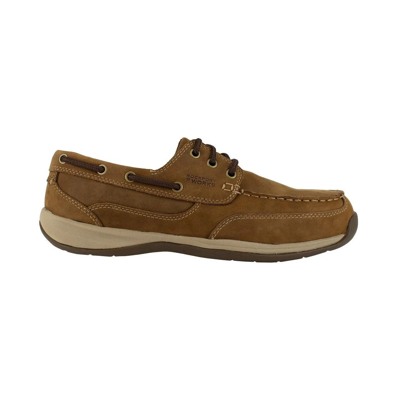 Rockport Men’s Brown Steel Toe Boat Shoe RK6736