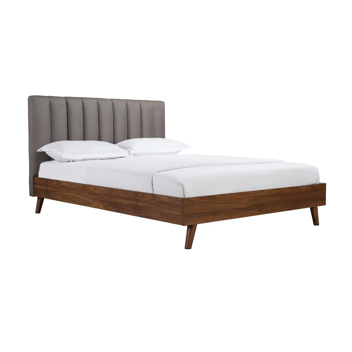 Sasha Full Platform Bed with Upholstered Headboard