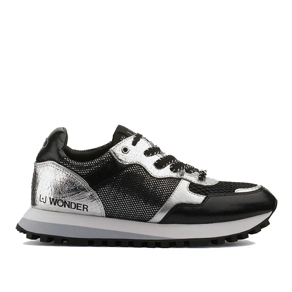 Scarpe Donna LIU JO Sneakers con Inserti Metalizzati Black