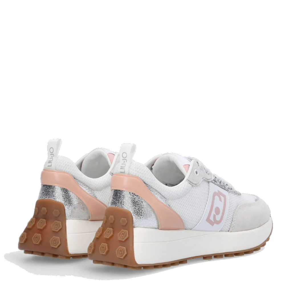 Scarpe Donna LIU JO Sneakers Lolo 06 in Mesh e Suede colore Purity Pink