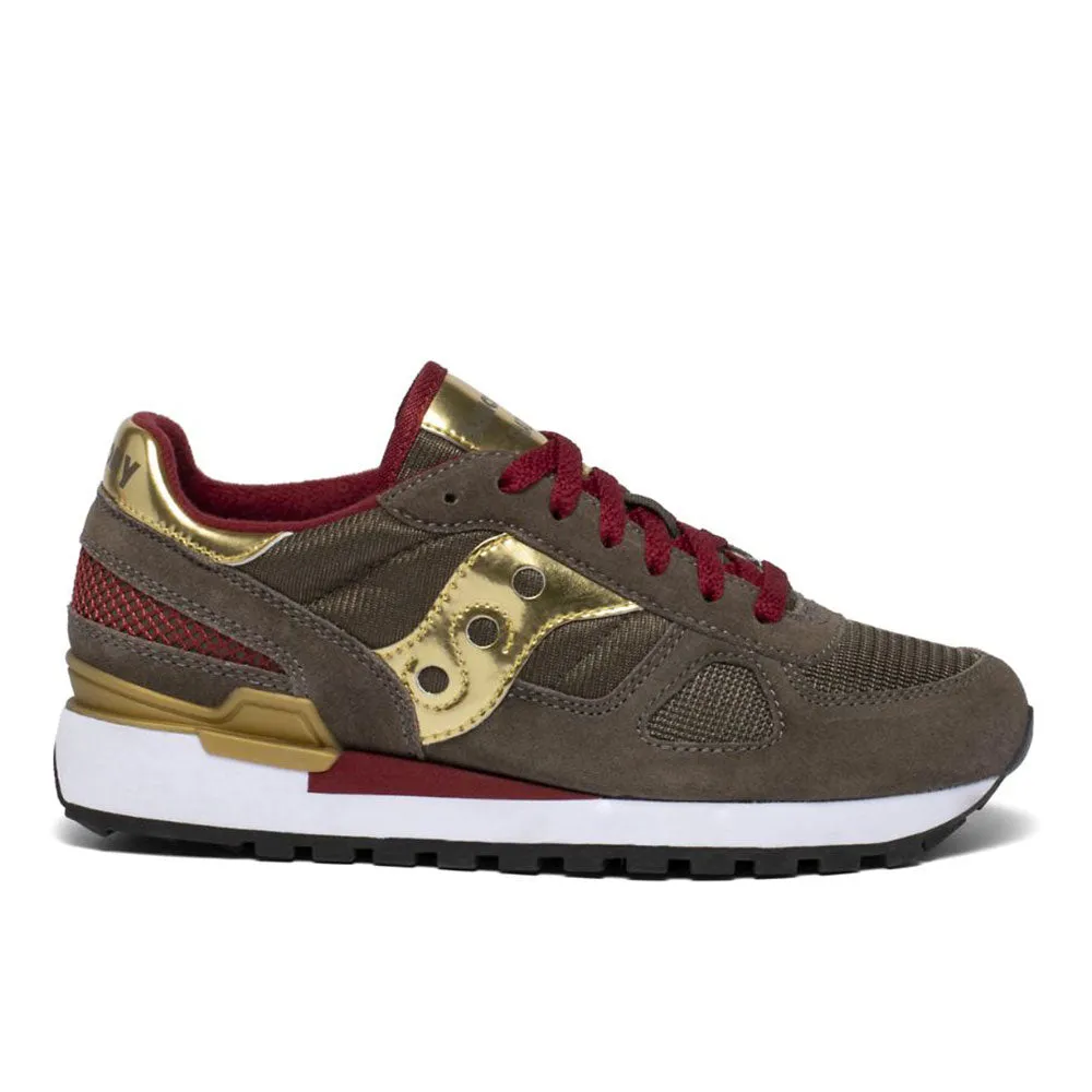 Scarpe Donna Saucony Sneakers Shadow Original Crocodile - Gold