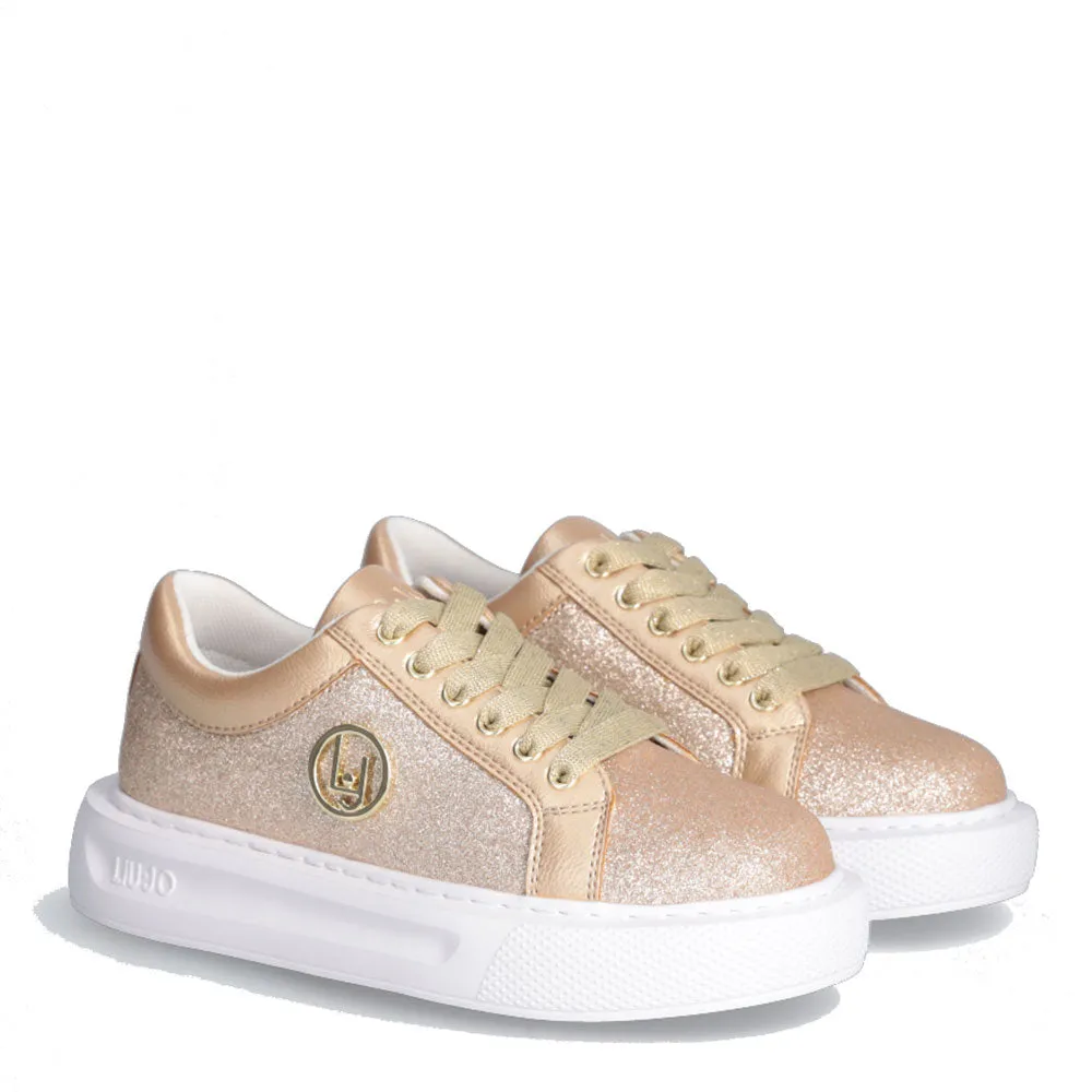 Scarpe LIU JO Kylie 616 Sneakers Platform con Glitter color Oro