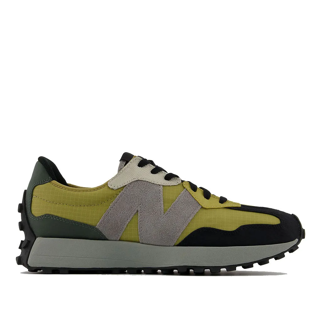 Scarpe Uomo NEW BALANCE Sneakers 327 in Suede e Nylon colore Byzantine Gold e Golden Poppy