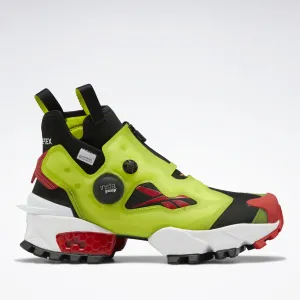 Scarpe Uomo REEBOK Sneakers linea Instapump Fury X in Goretex Infinium colore Verde Acido e Nero