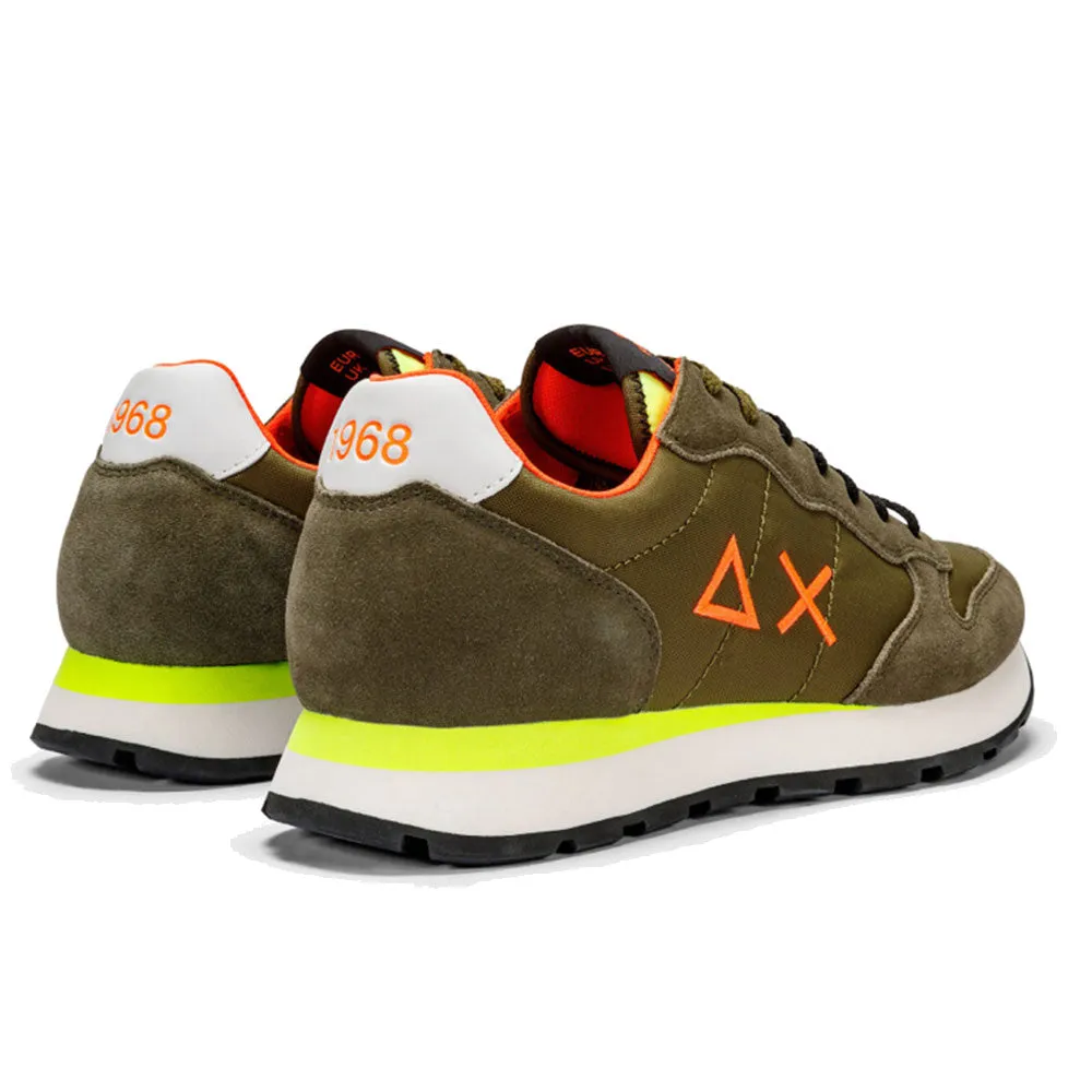 Scarpe Uomo Sun68 Sneakers Tom Fluo Militare - Z34102