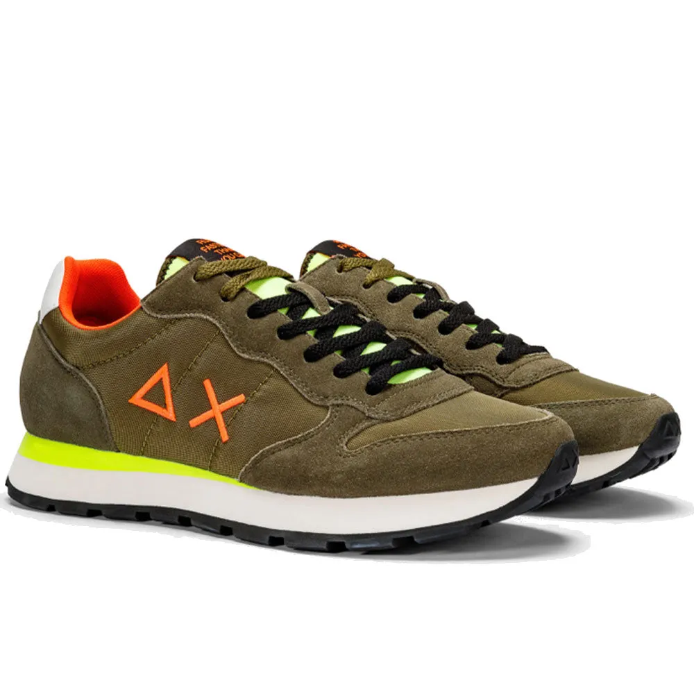 Scarpe Uomo Sun68 Sneakers Tom Fluo Militare - Z34102