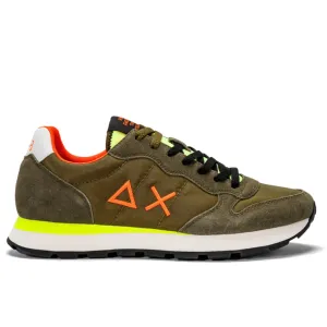 Scarpe Uomo Sun68 Sneakers Tom Fluo Militare - Z34102