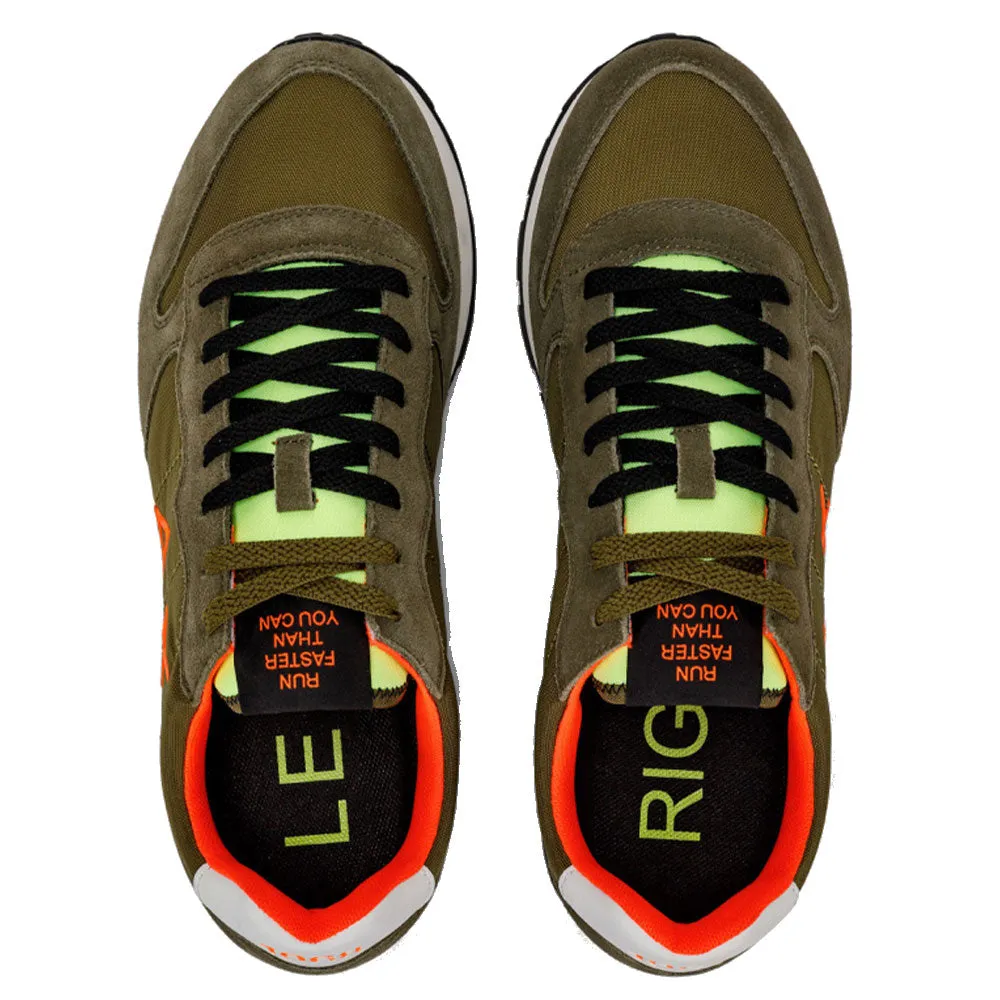 Scarpe Uomo Sun68 Sneakers Tom Fluo Militare - Z34102