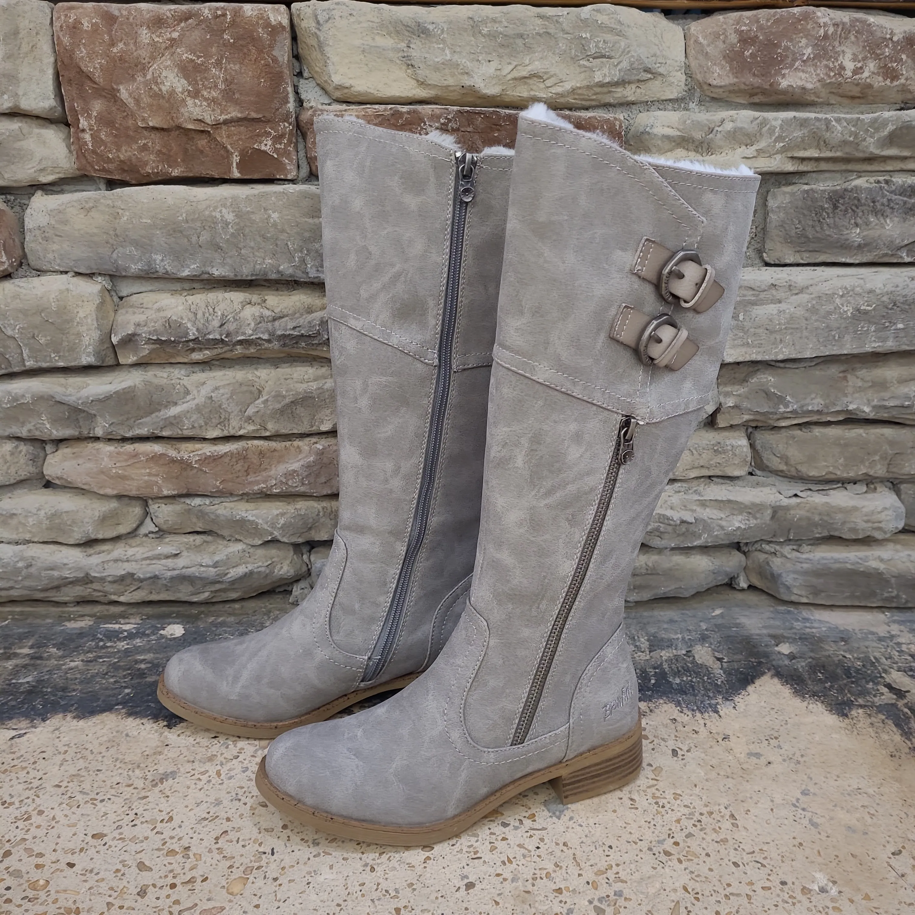 Smoke Grey Knee High Boots By Blowfish