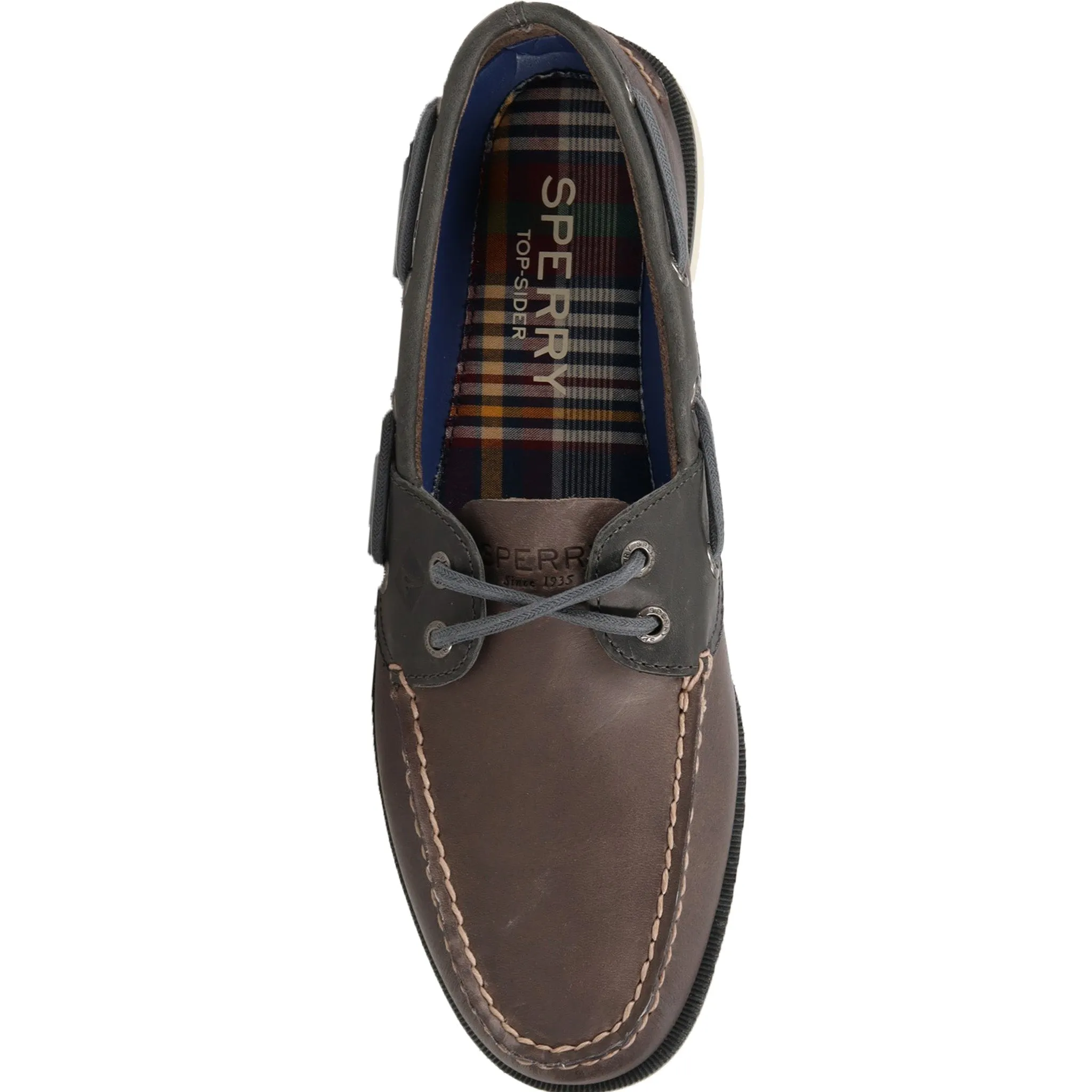 Sperry Men's Leeward 2 Eye Grey Casual Boat Shoes